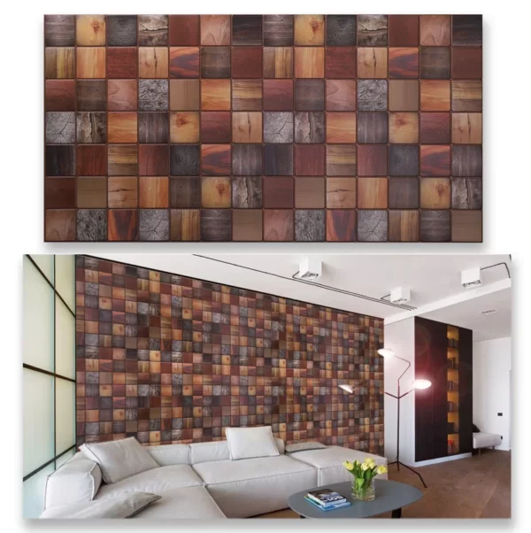 Стеновые панели 3D - Wood Timber Bleached