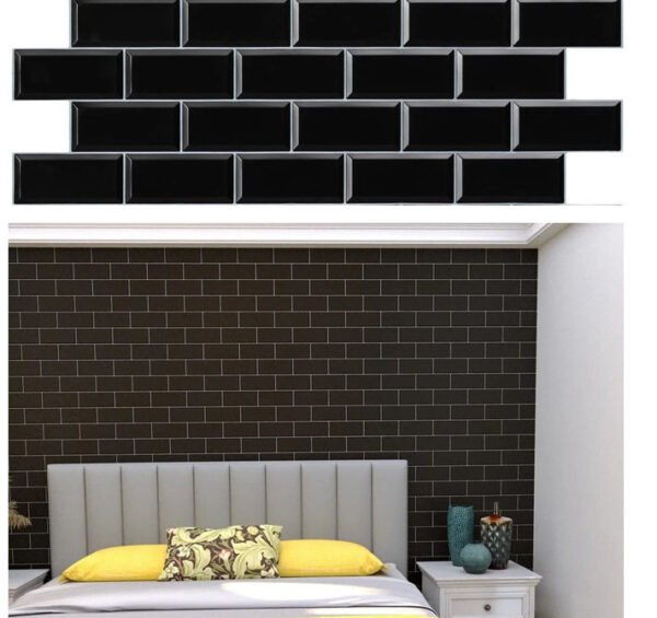 Стеновые 3D панели — Brick Black